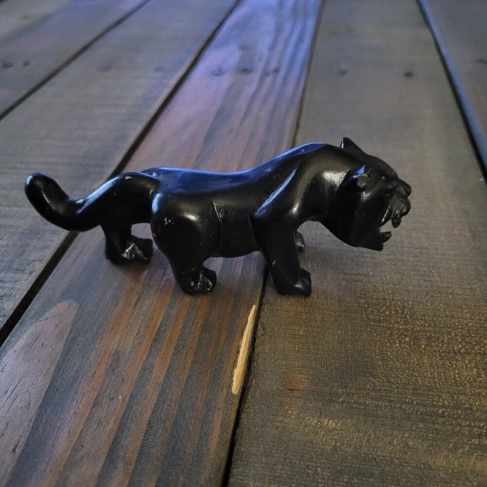 Antique Hand Carved Jaguar Figurine